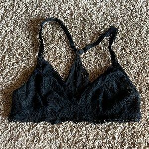 Black lace bralette, size medium.